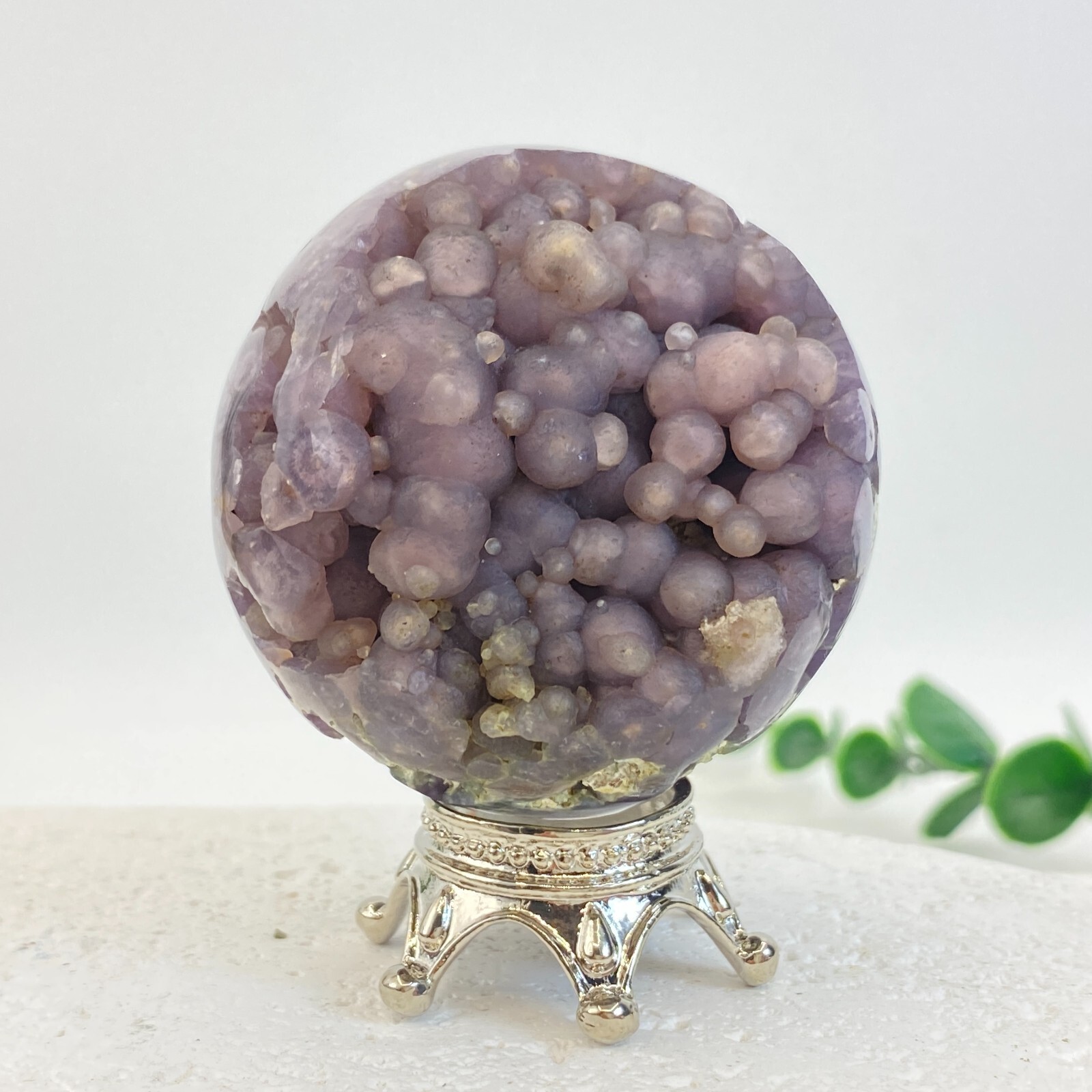 Natural Grape Agate Sphere, quartz crystal home decoration for healing