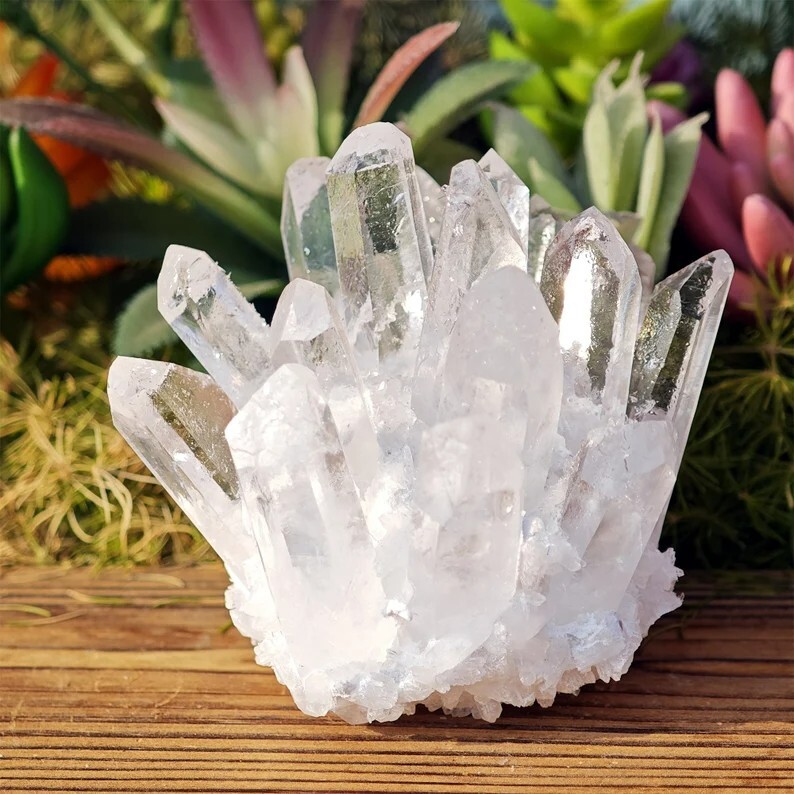 300G+ New Find Large Clear White Quartz Crystal Healing Cluster Mineral Rocks