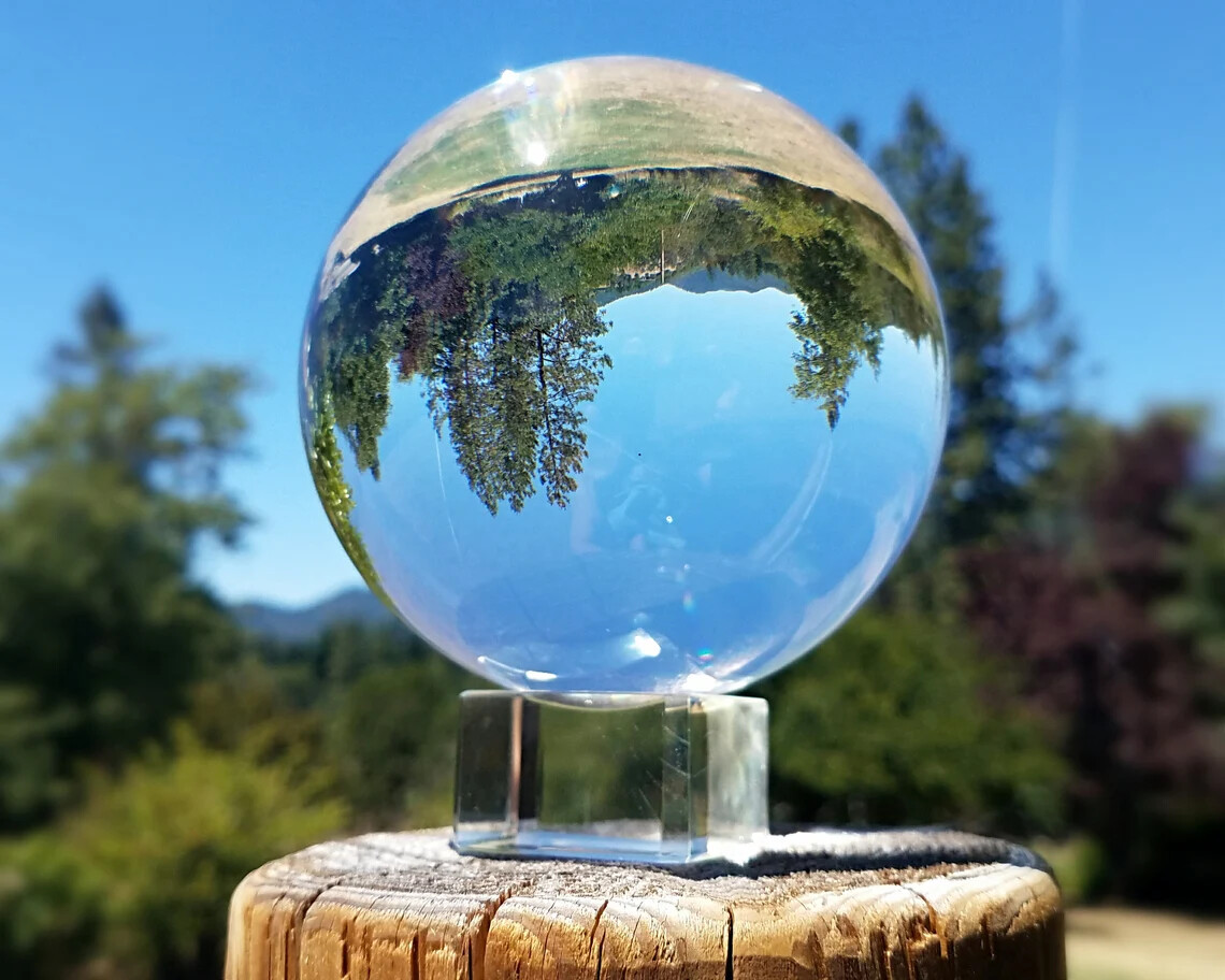 80mm Large Crystal Ball, Clear Crystal Quartz Glass Sphere, 3.15 Inch