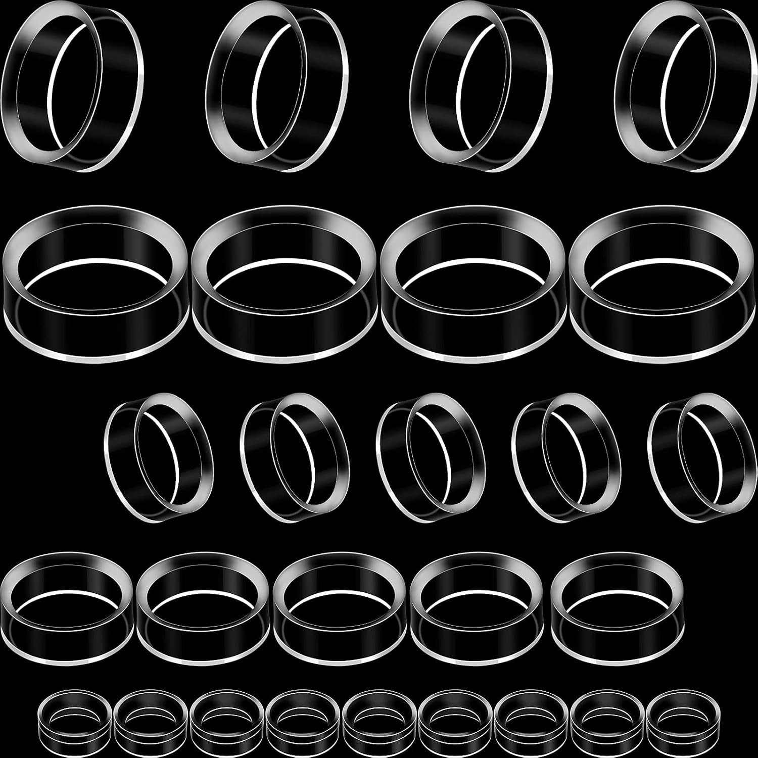 15 Pcs Crystal Sphere Stand Acrylic Sphere Holder S/ M/ L Round Baseball Stands