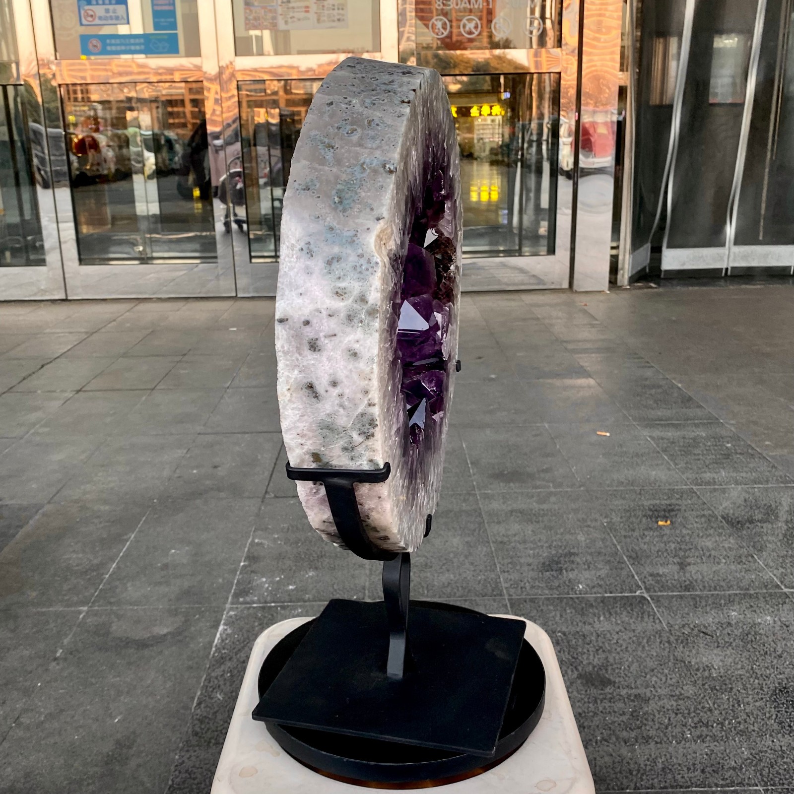 28.74LB Natural amethyst cavity flake quartz crystal mineral specimen