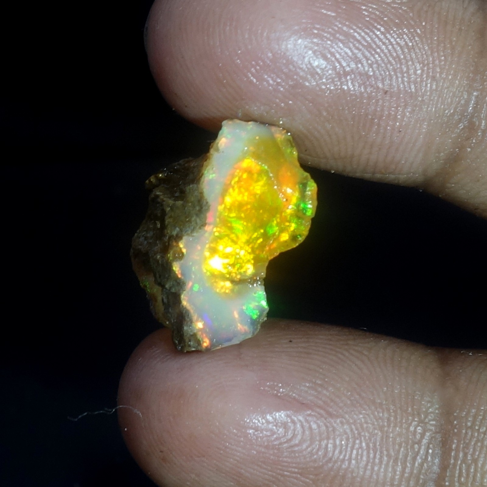 AA+ Ethiopian Oli Opal Rough Entreated Welo Opal Multi Fire Color Flash 11.00Cts