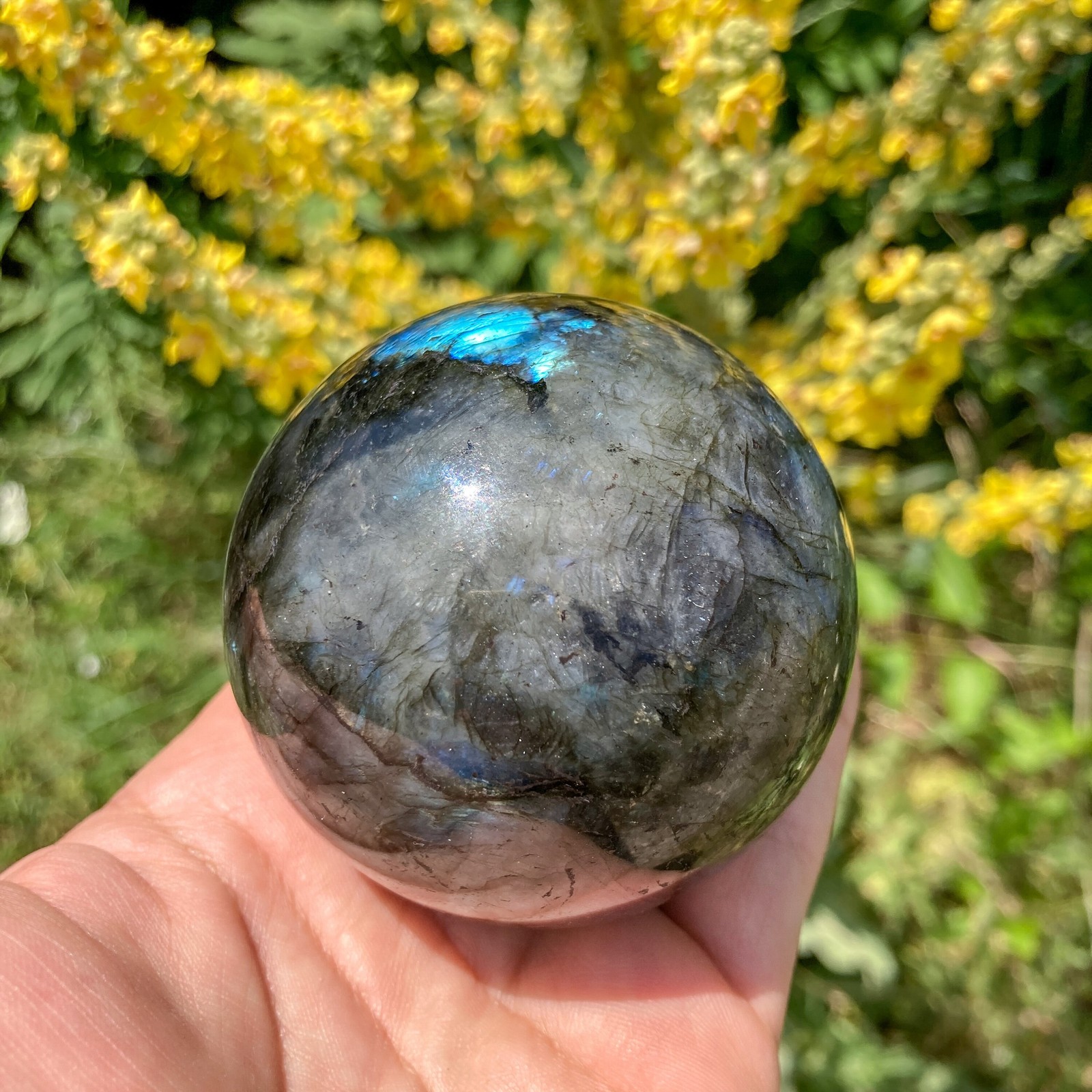 Blue Labradorite Sphere / Psychic Powers / Clairvoyance / Telepathy / Prophecy