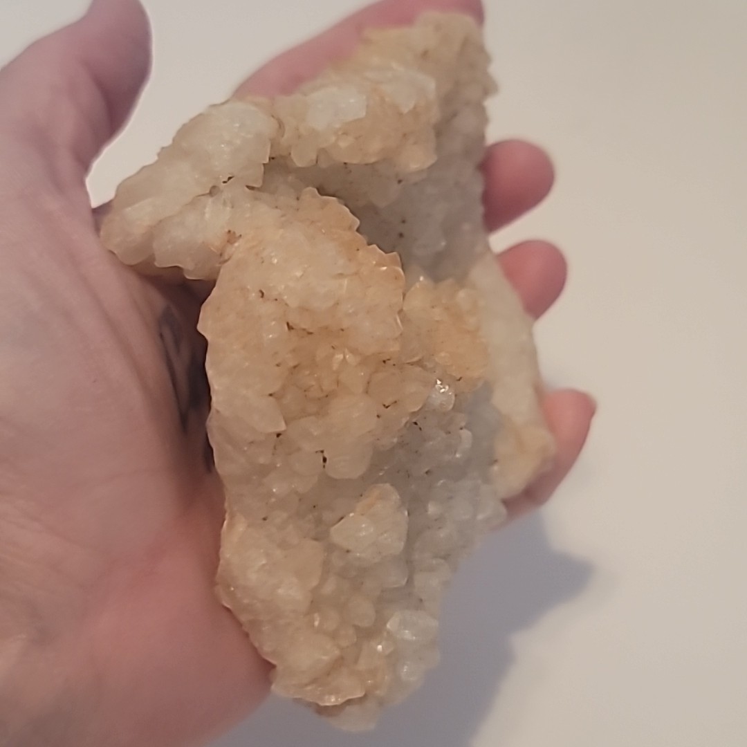 Calcite Crystal Cluster Specimen White Quartz 5.25″ x 4″ Natural Display Peice
