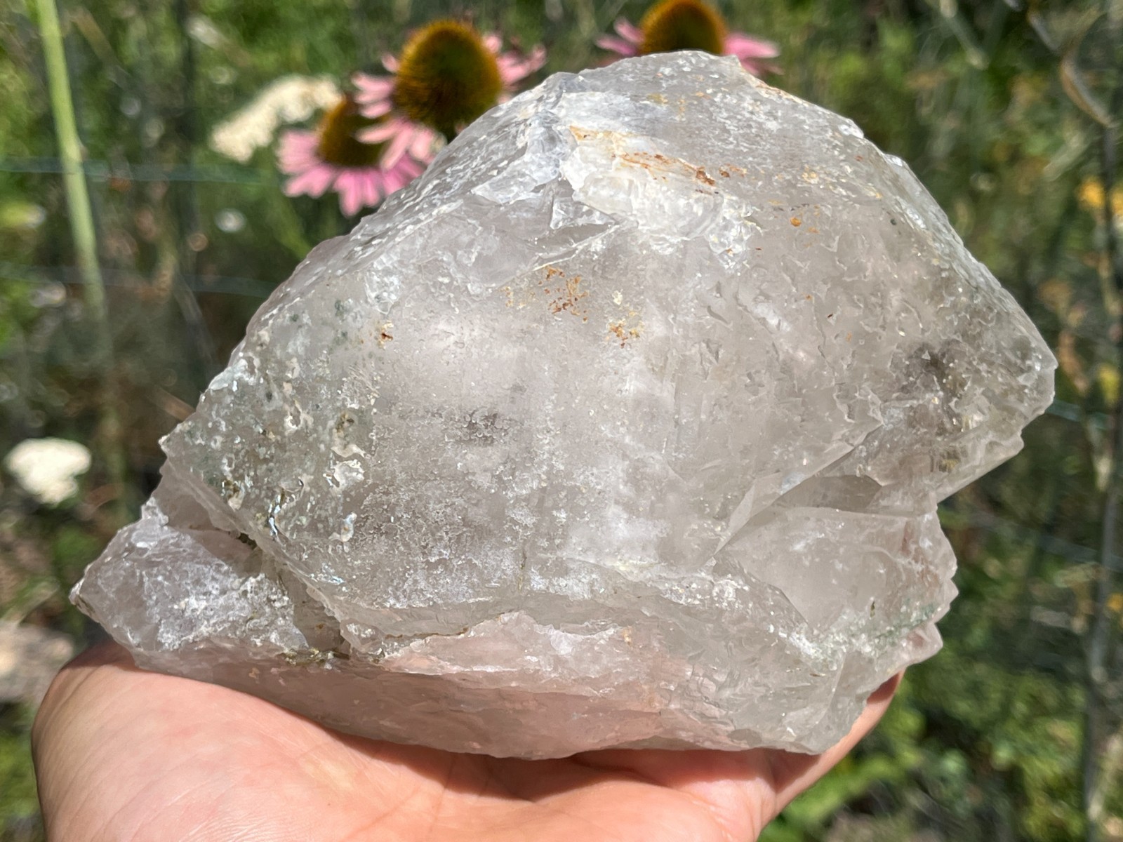 Huge Quartz Crystal included with Epidote – Murrieta, Riverside Co., California