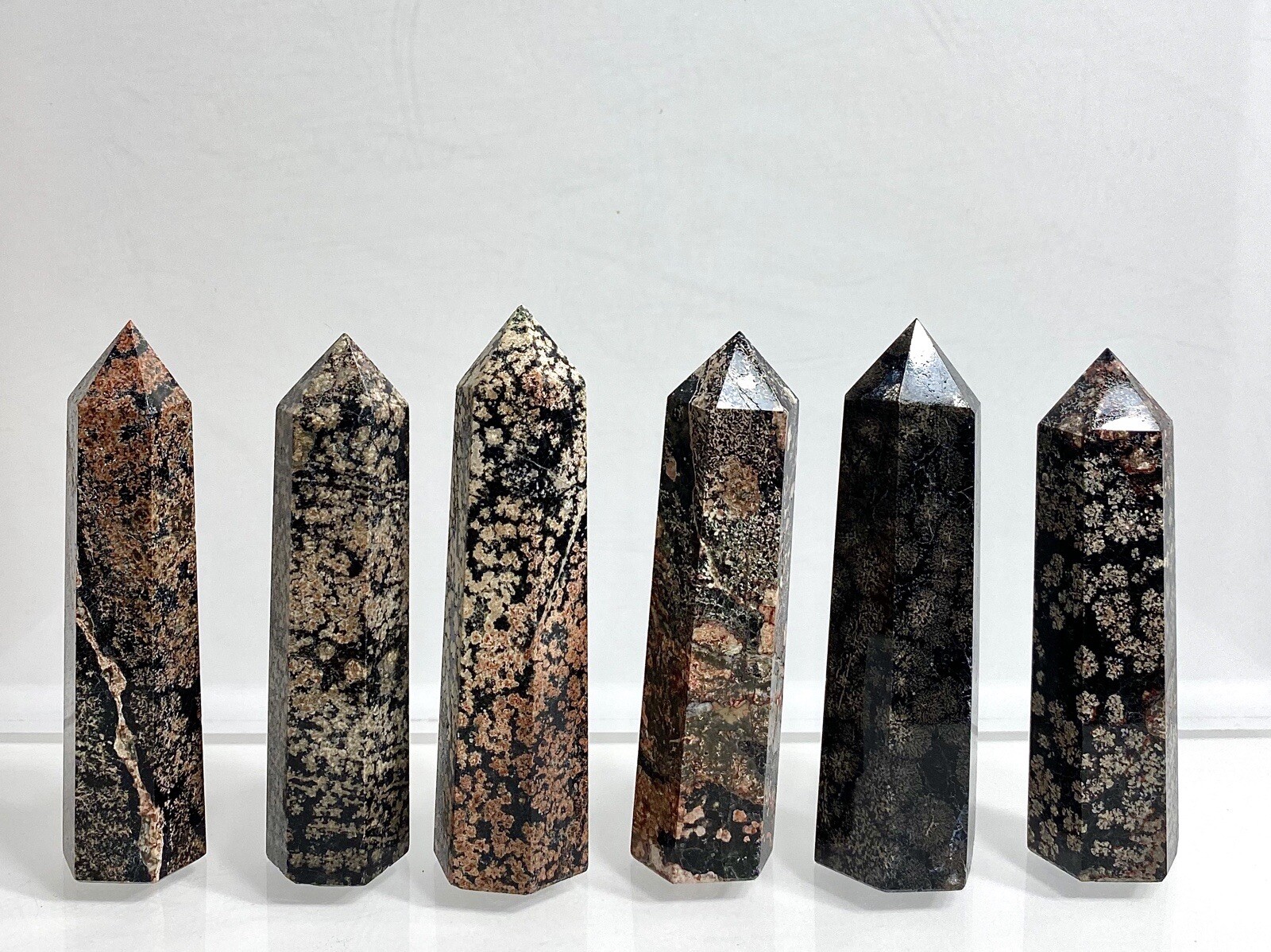Wholesale Lot 1 Lb Natural Firework Obsidian Obelisk Tower Point Crystal