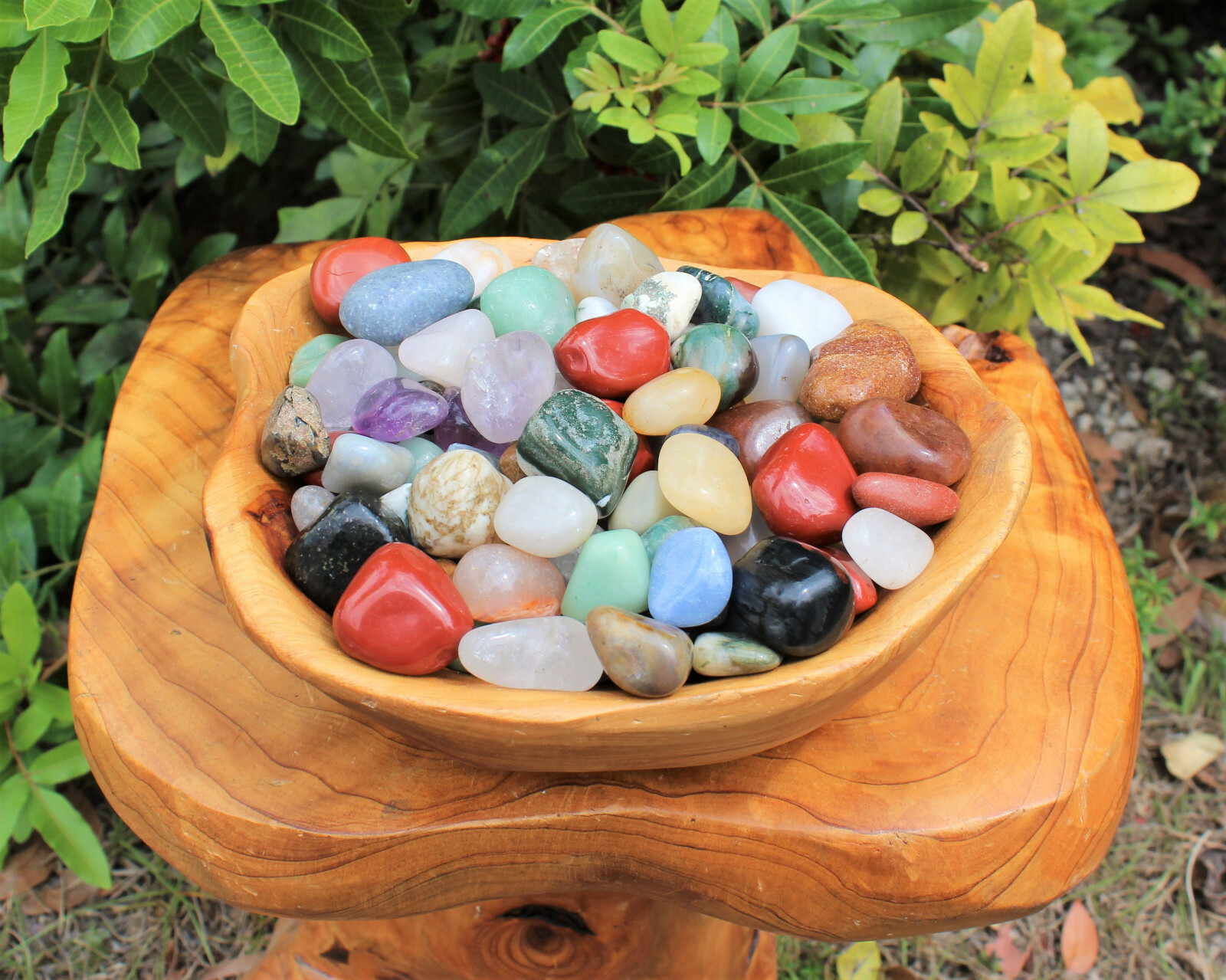 Assorted Mixed Tumbled Stones 2 lb Wholesale Bulk Lot MEDIUM Chakra Reiki Mix