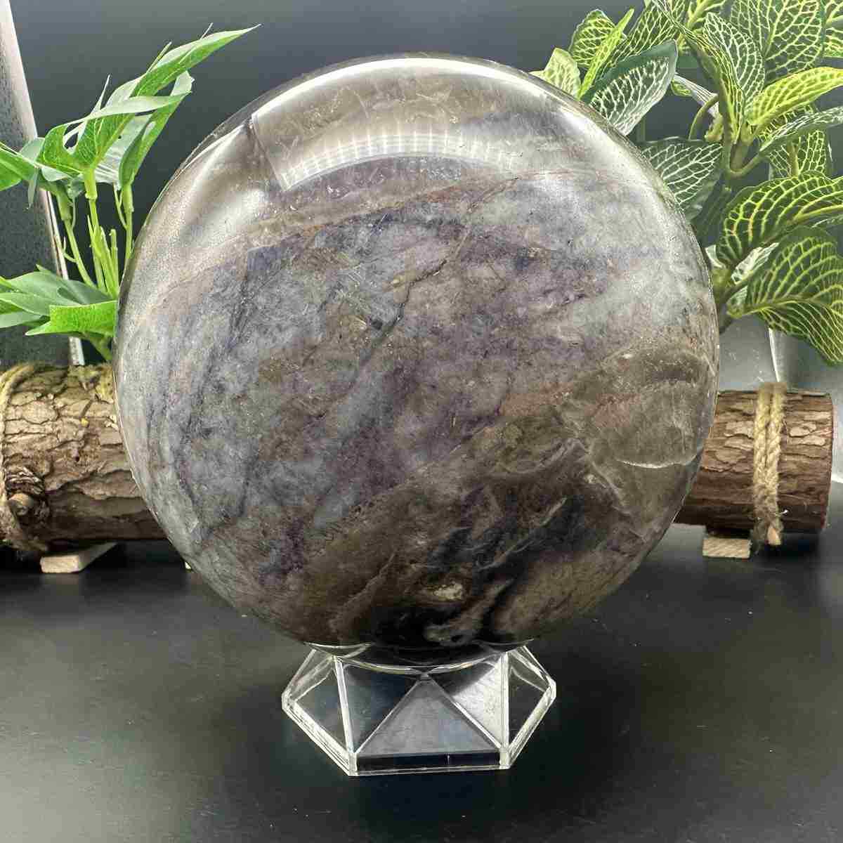 4460g Natural Fluorite Quartz Sphere Crystal Energy Ball Reiki Healing Gem