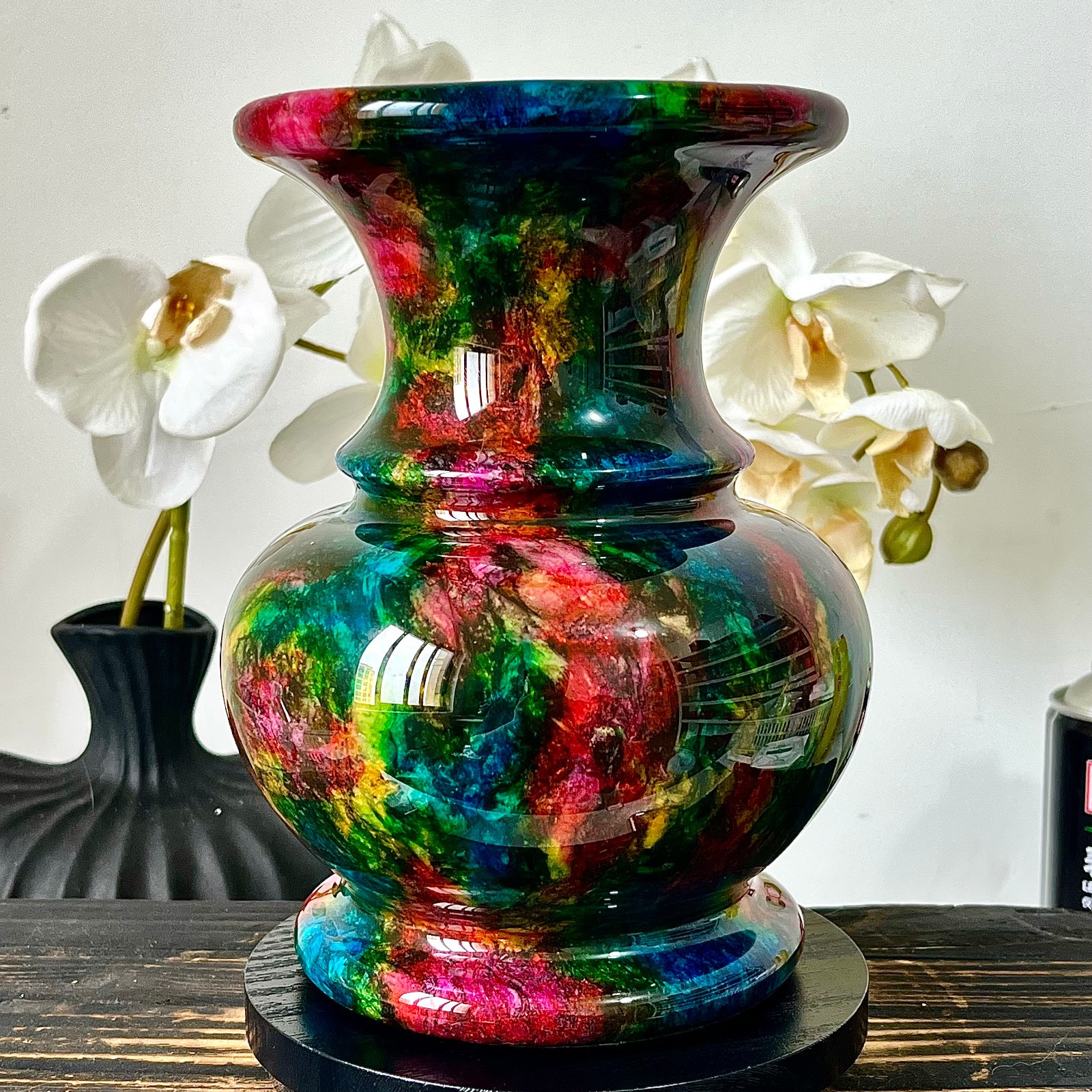 6.82LB Natural “Seven Colors Jade” vase specimen -Taiwan China