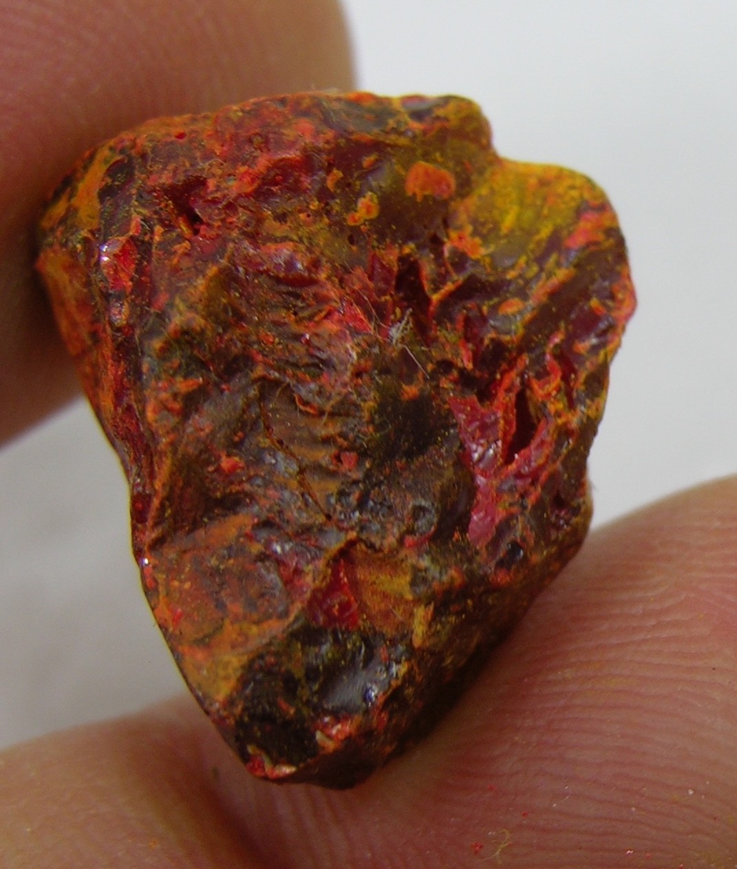 #4 Peru 27.00 ct 100% Natural Rare Rough Red Realgar Crystal Specimen 5.40g 19mm