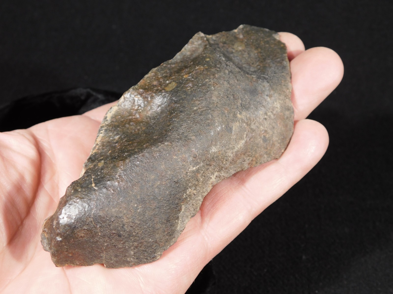 Classified NWA 8245 METEORITE Dark Crust and Regmaglypts! Erfoud, Morocco 298gr