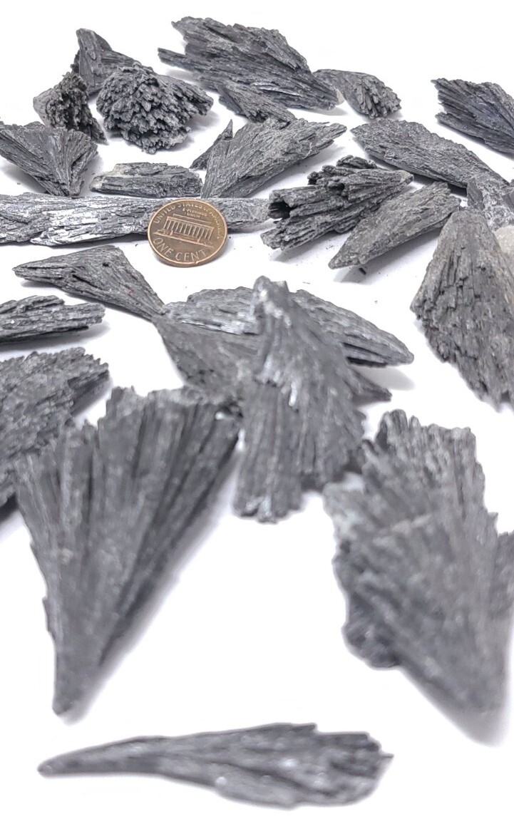 1 lb black kyanite fans wholesale lot pound closeout BEST DEAL ON THE NET
