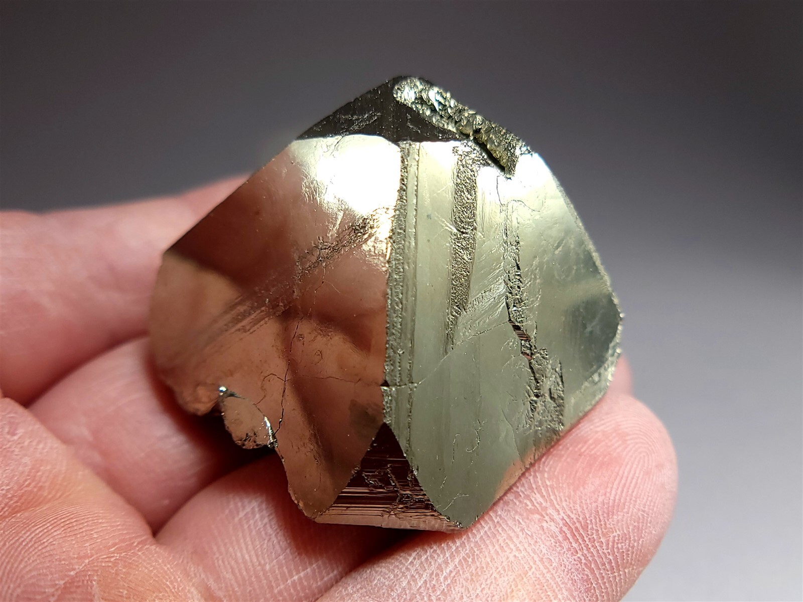 Brilliant Octahedral Peruvian Pyrite Crystal Specimen #21