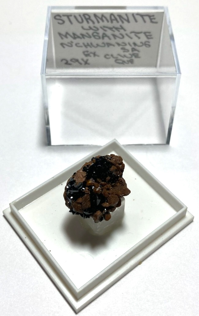 Sturmanite with Manganite Thumbnail from South Africa