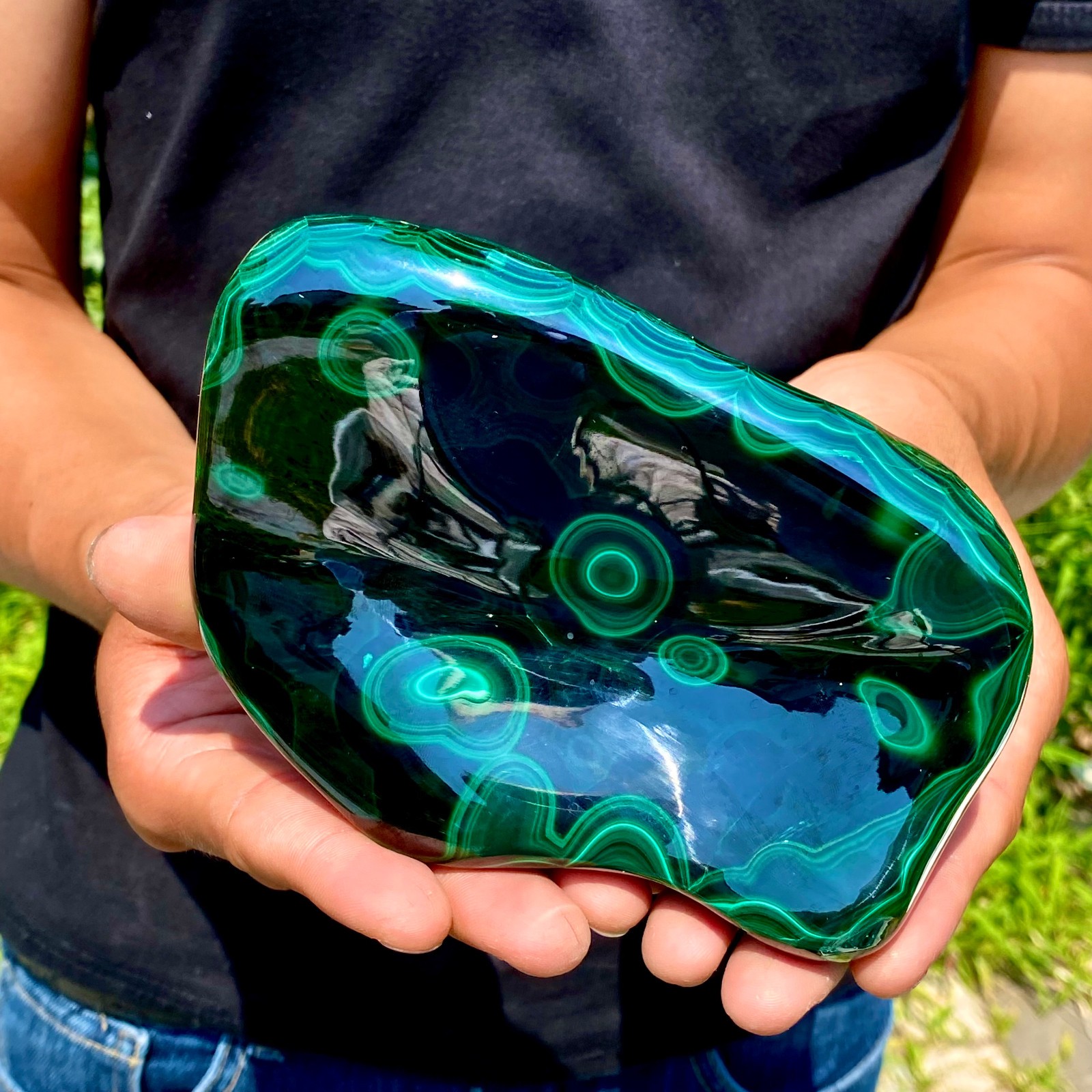 4.96LB Natural polished peacock mineral free-form specimen spiritual stone