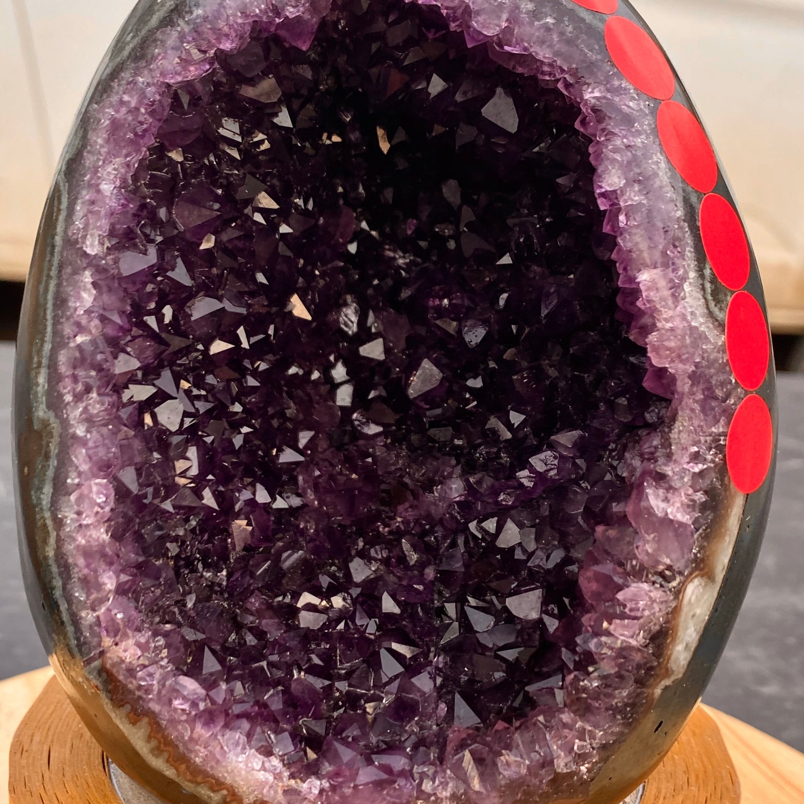 4.2LB Natural amethyst Dinosaur egg Quartz Crystal specimen healing