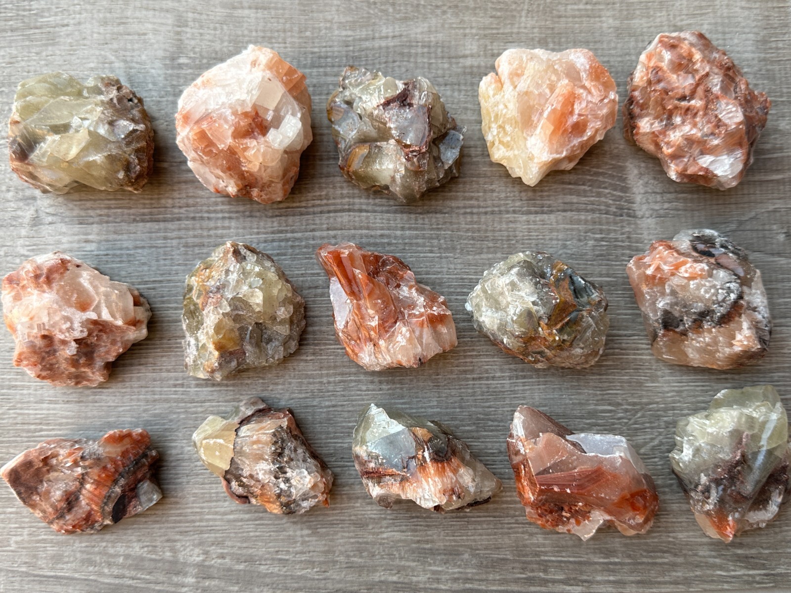 Grade A++ Red/Brown Calcite Rough Natural Stones, 1.5-2.5″ Raw Calcite Red/Brown