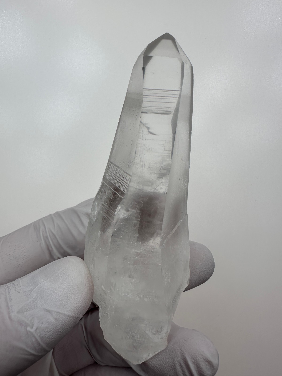 4 1/4”__LARGE Optical Clear Lemurian Seed Quartz Crystal Point__Serra do Cabra