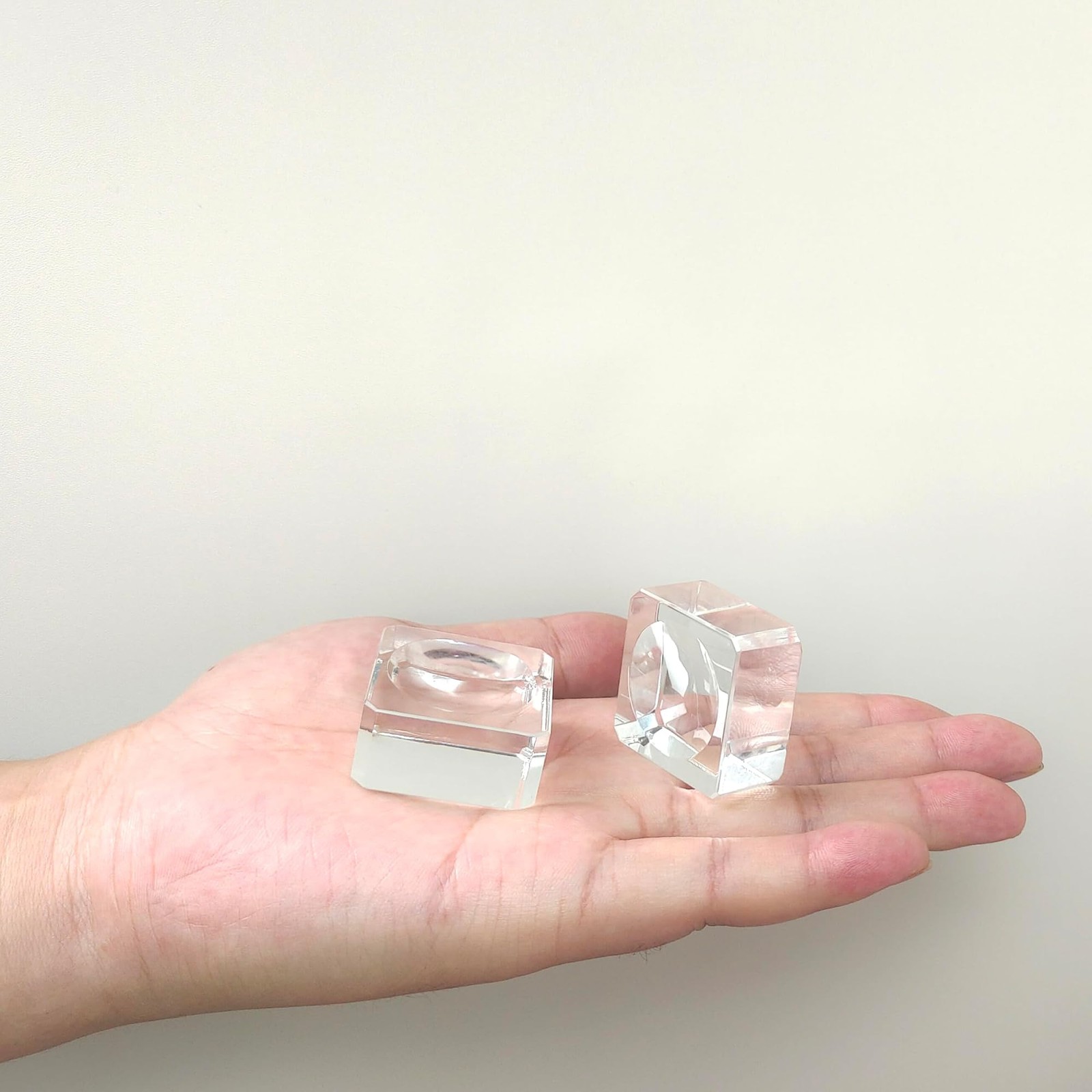5Pcs 35mm Clear Crystal Ball Stand Sphere Stand Crystal Glass and Natural Roc…
