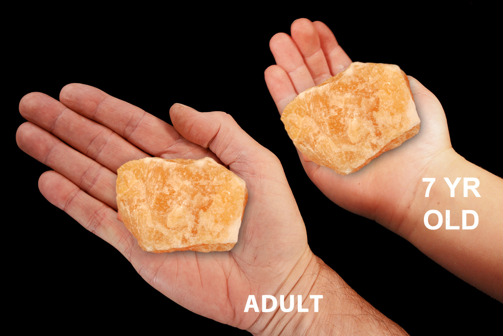 RAW ORANGE CALCITE 2 1/2″ 4-7 Oz UNWASHED Rock Mineral Specimen Healing Crystals