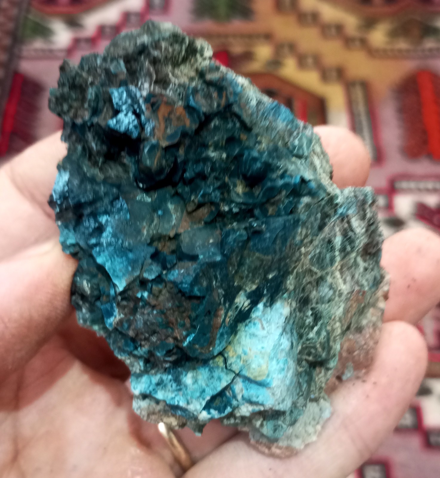 Gorgeous Colors Blue Laterite Cobalt Ore