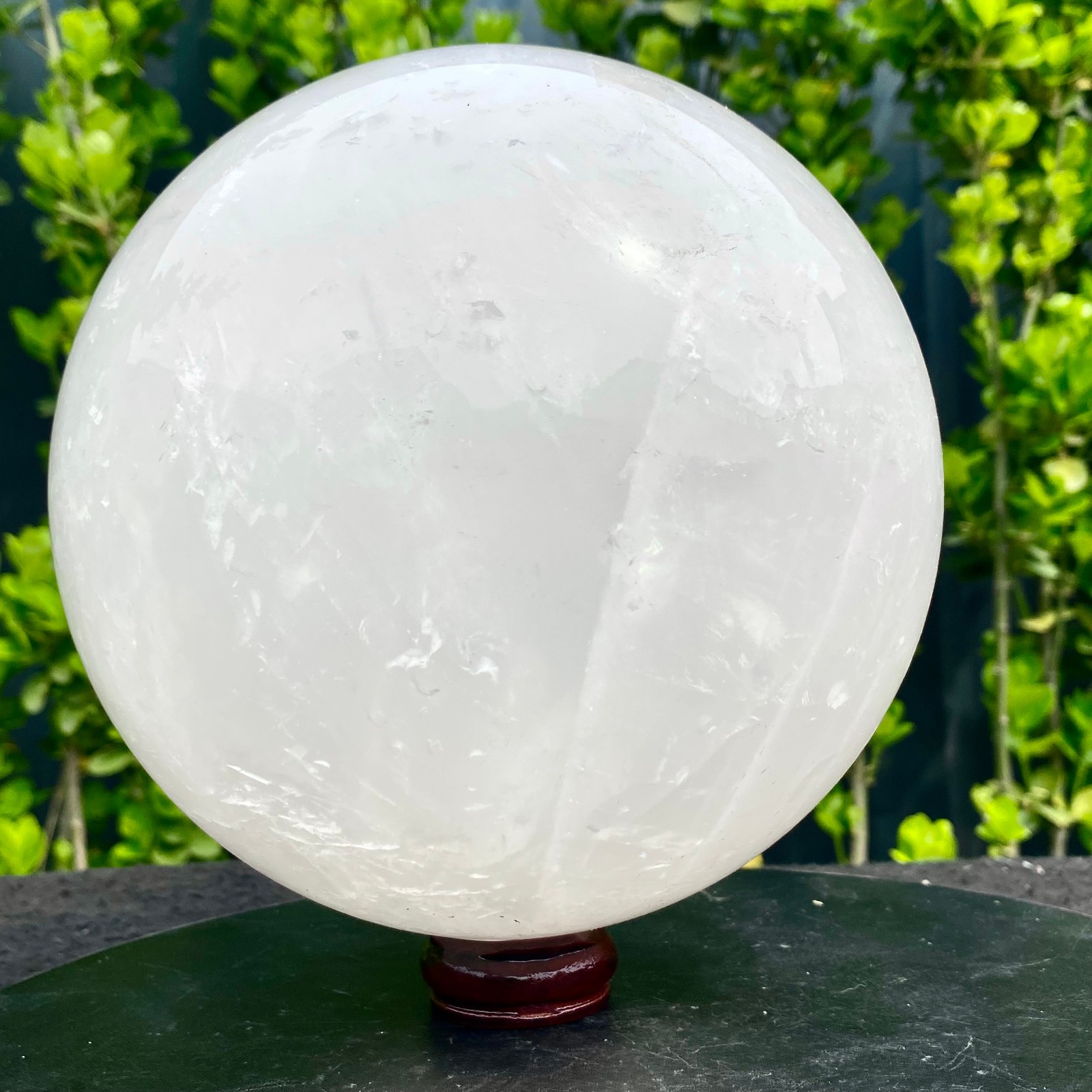 14.1LB Natura white crystal quartz crystal ball Reiki repair