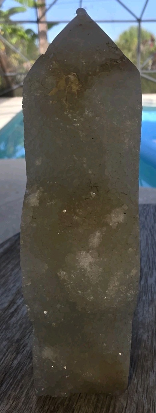 Natural Green Fluorite Tower 2lbs 6oz 6 1/2 In cut slab
