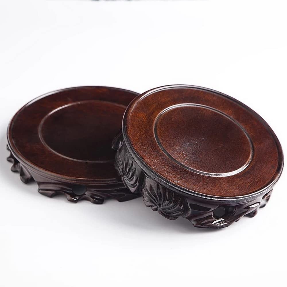 Chinese Round Wooden Rosewood Base Home Living Room Study Craft Antique Colle…