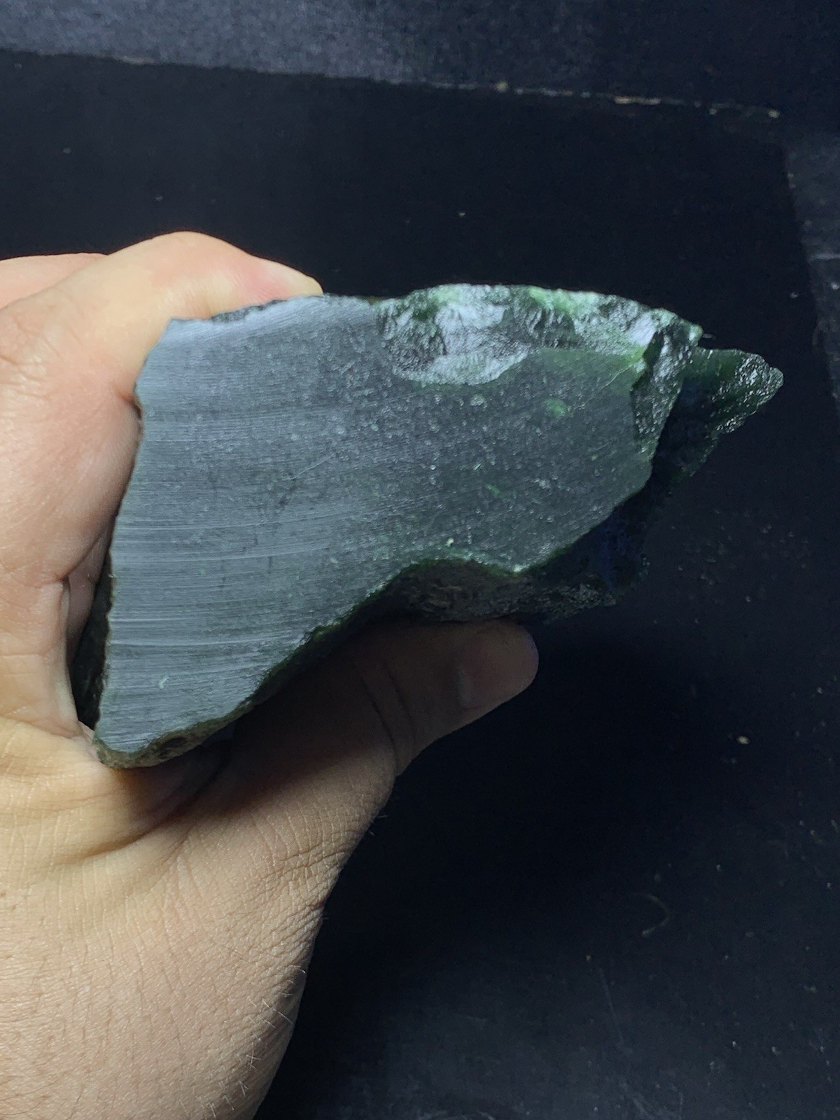 Top Quality Nephrite Jade Rough Stone 1.024kg 4x4x2″ Raw Green Mineral Specimen