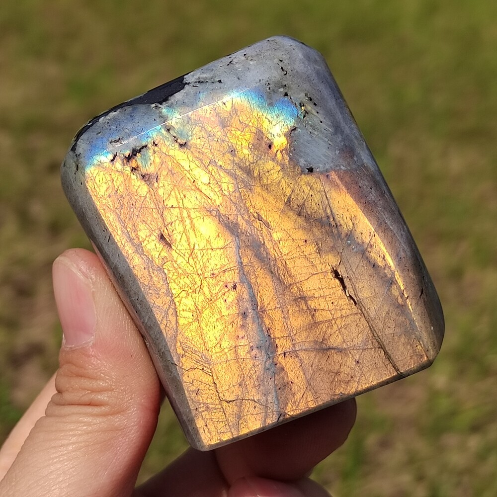 AAA+Natural Labradorite Quartz Crystal Spectrolite Mineral Specimen Healing 283g