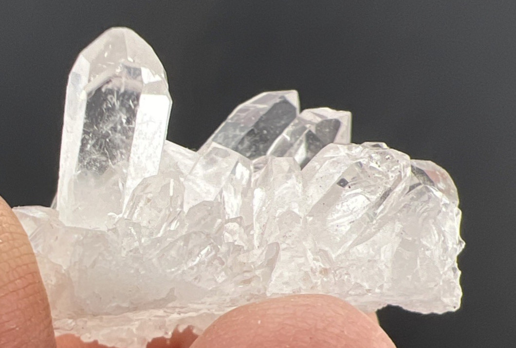 Natural Clear Lemurian Quartz Crystal Cluster Minas Gerais, Brazil 18 grams