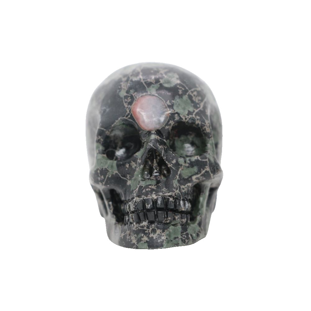 2″ PLUM FLOWER STONE Carved Crystal Skull Realistic Healing Randomly Send 1pc