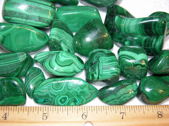 Malachite polished AA gem grade natural Congo,Africa 1/2 pound lot 4-10 pieces