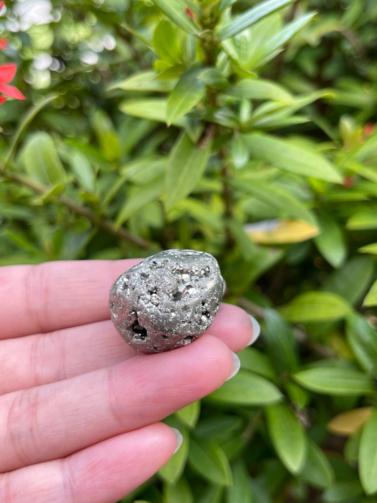 Grade A++ PyriteTumbled Stones, 0.75-1 Inch Pyrite Crystal, Wholesale Bulk Lot