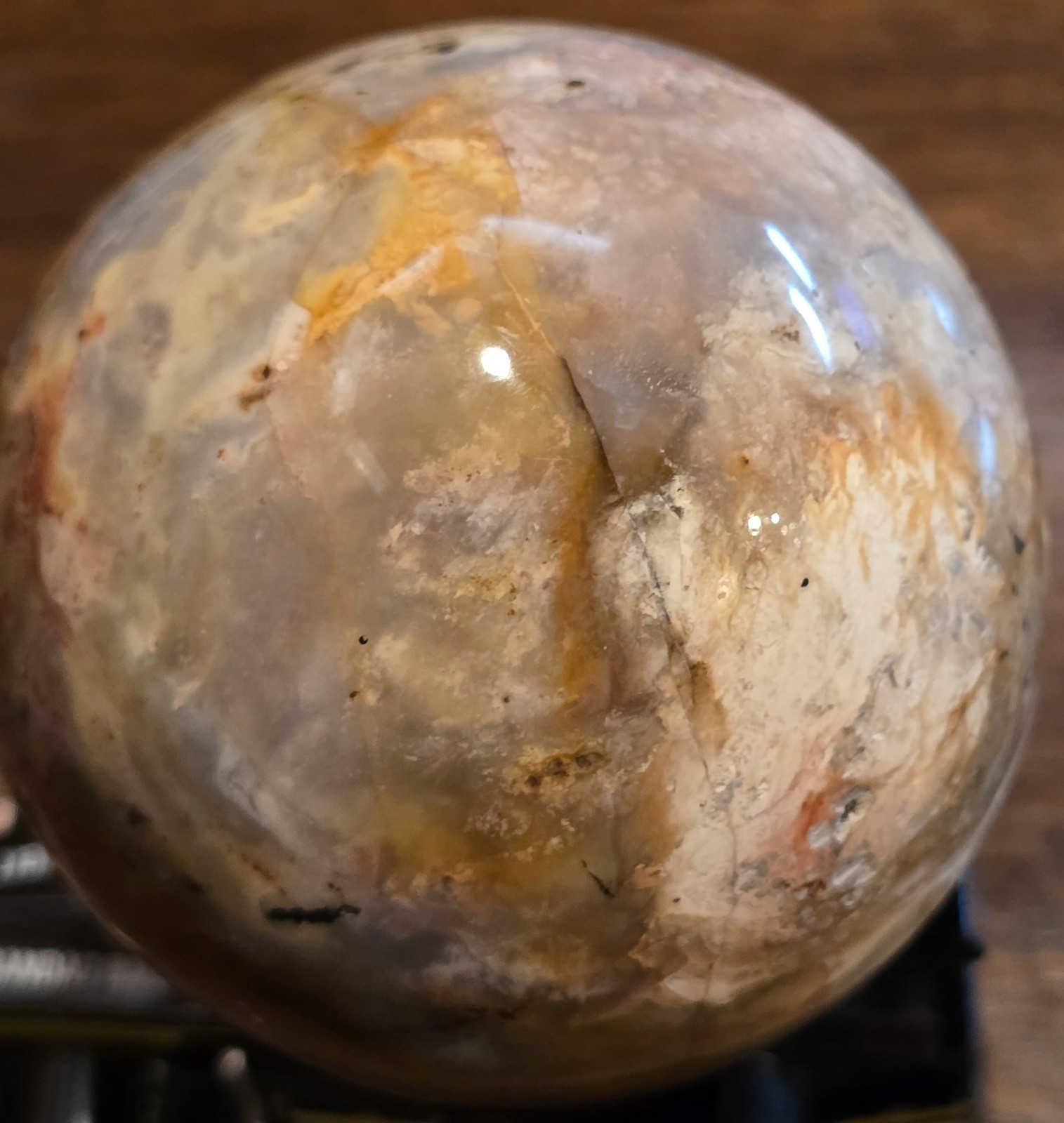 2½” Polished Marble Granite Stone Ball Sphere Orb Multicolor Cream Paperweight