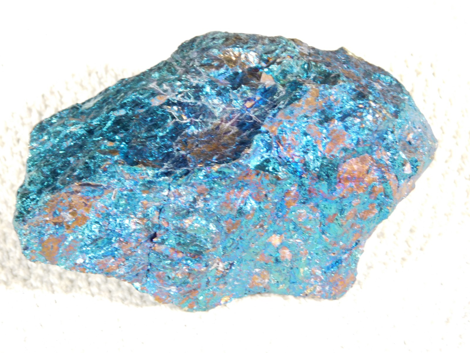 LARGER Bright IRIDESCENT Peacock Copper Chalcopyrite or Peacock Ore Mexico 347gr