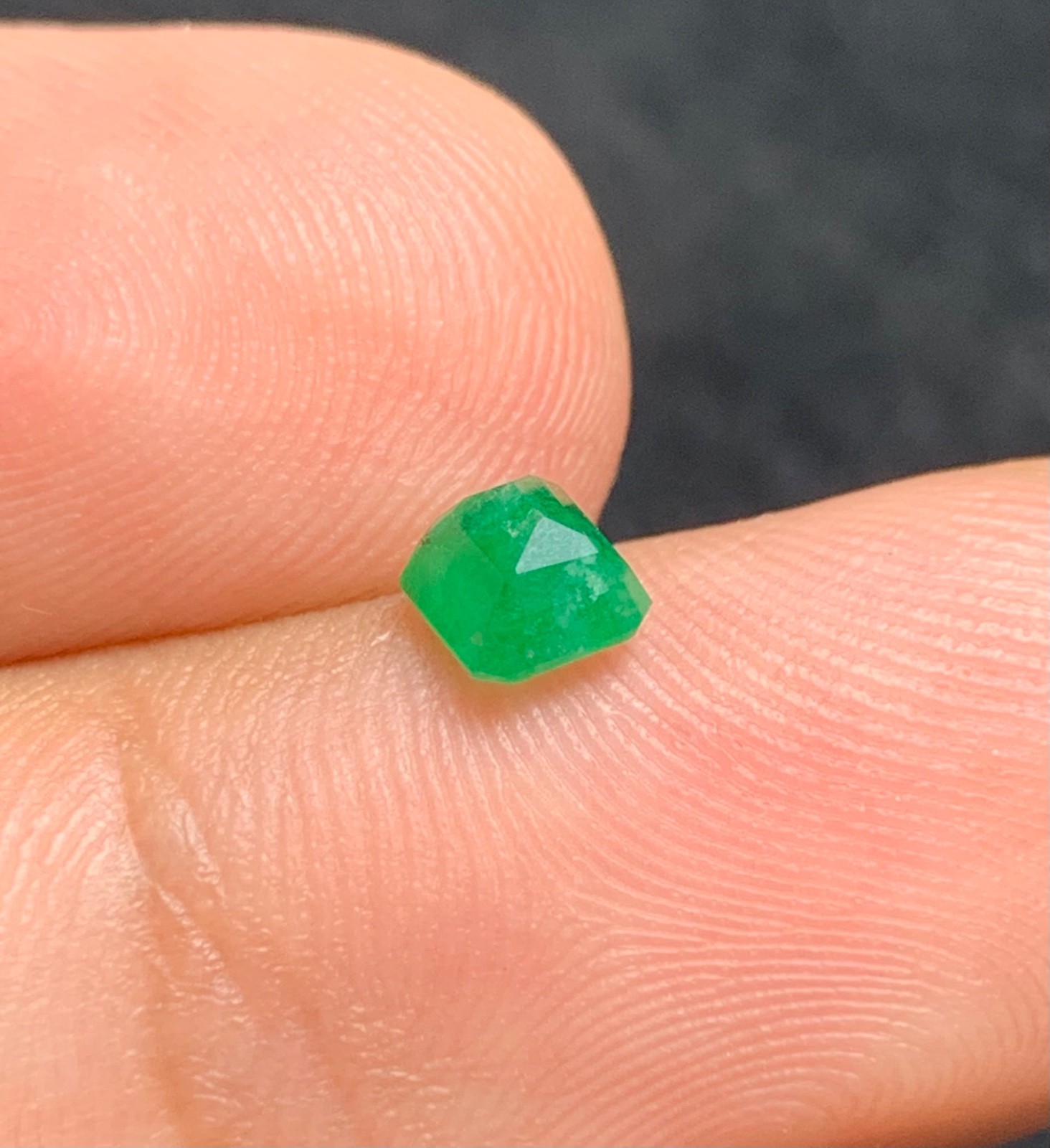 0.60 Ct Natural Faceted Emerald Loose Gemstone from Pakistan.