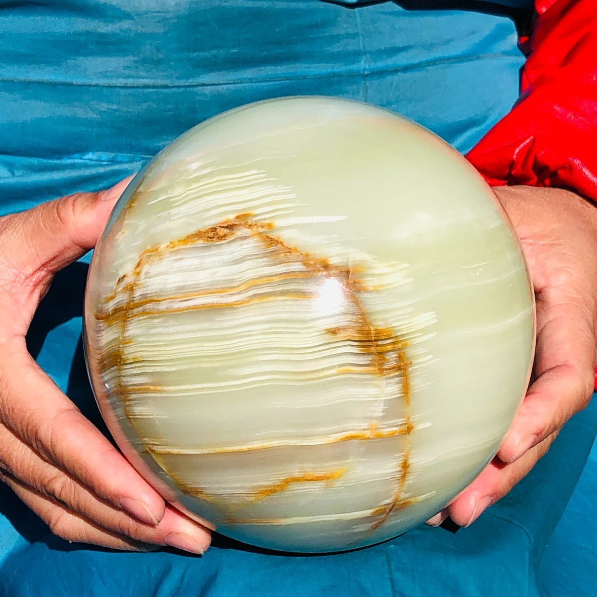 4170g Natural Afghan Jade Chakra Quartz Sphere healing ball Specimen