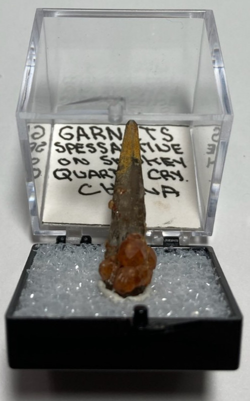 Spessartine Garnets on Smokey Quartz Thumbnail from China