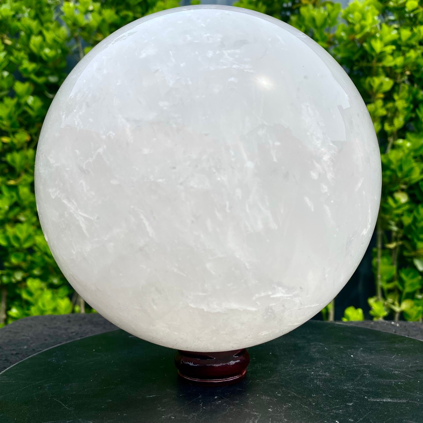 14.1LB Natura white crystal quartz crystal ball Reiki repair