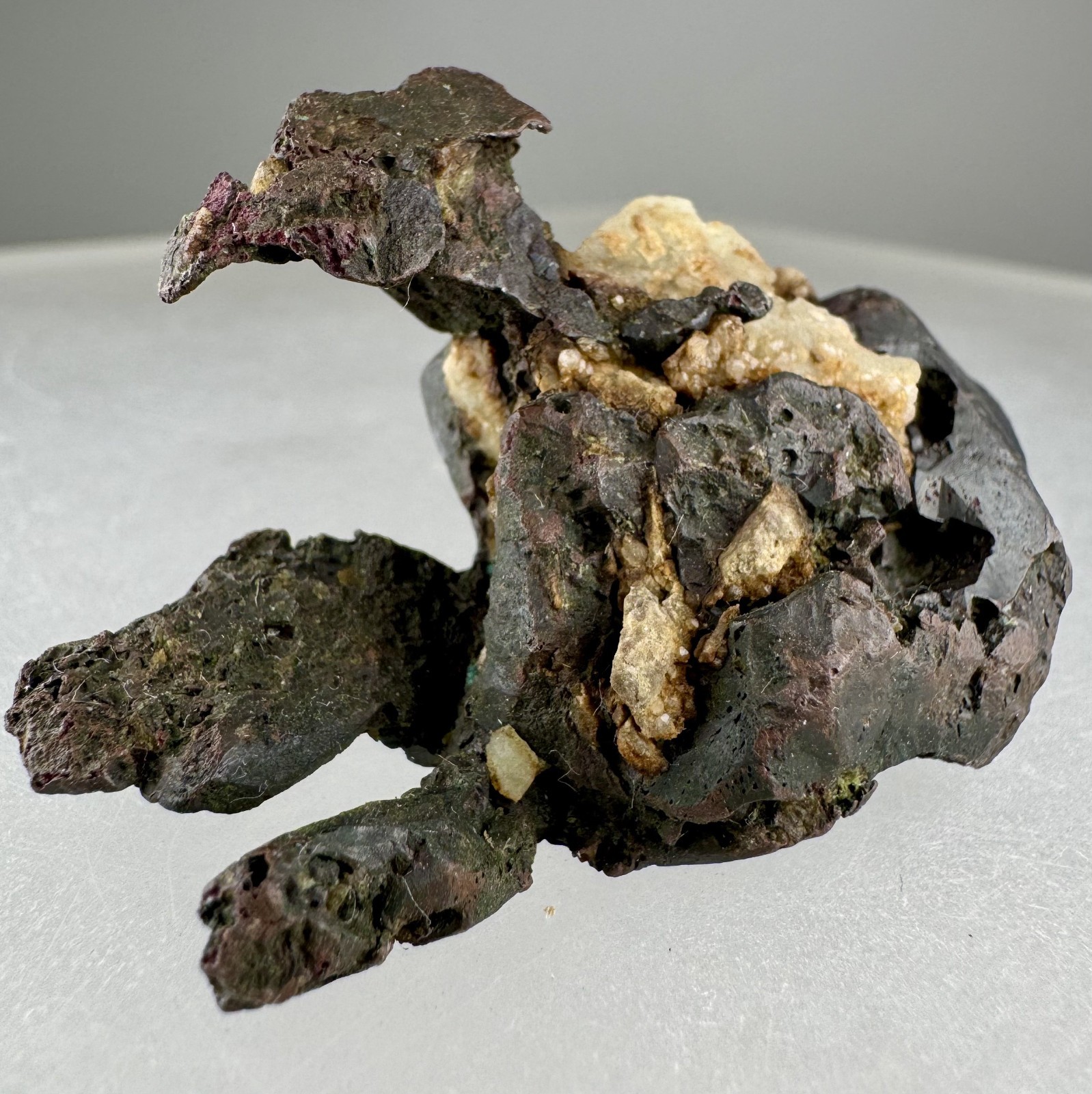 Nice Sharp Copper Crystals: No. 4 shaft, Cliff Mine, Allouez Township, Michigan