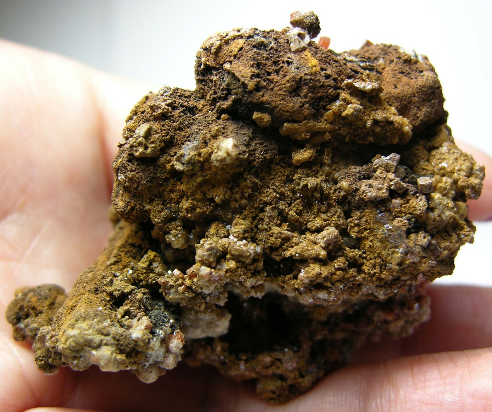 #3 62mm 100% Natural Mexico Honey Orange Vanadinite Cluster Specimen 2 7/16 in