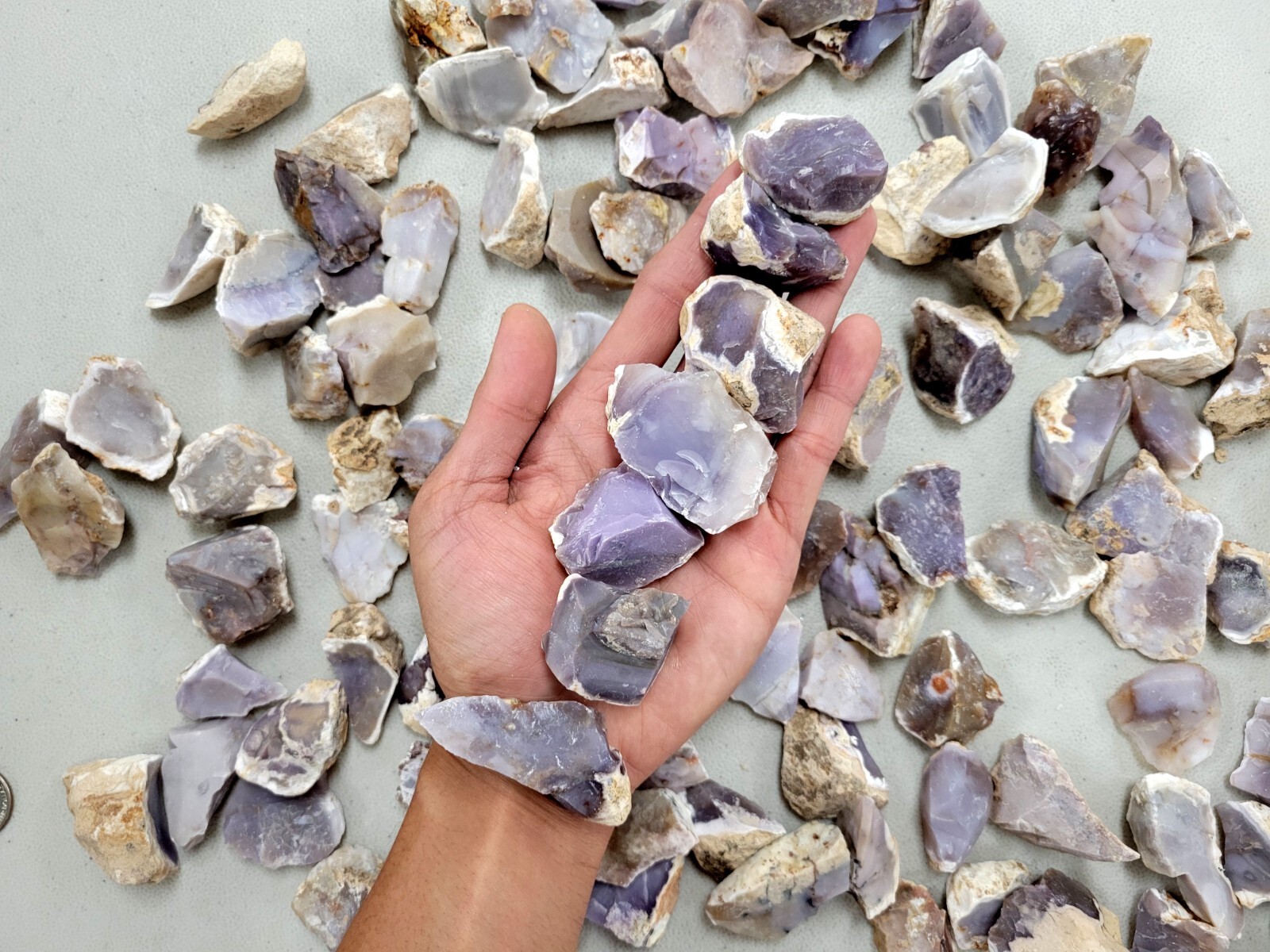 Natural Purple Agate Rough Crystal Stones from Mexico Bulk Wholesale Gems