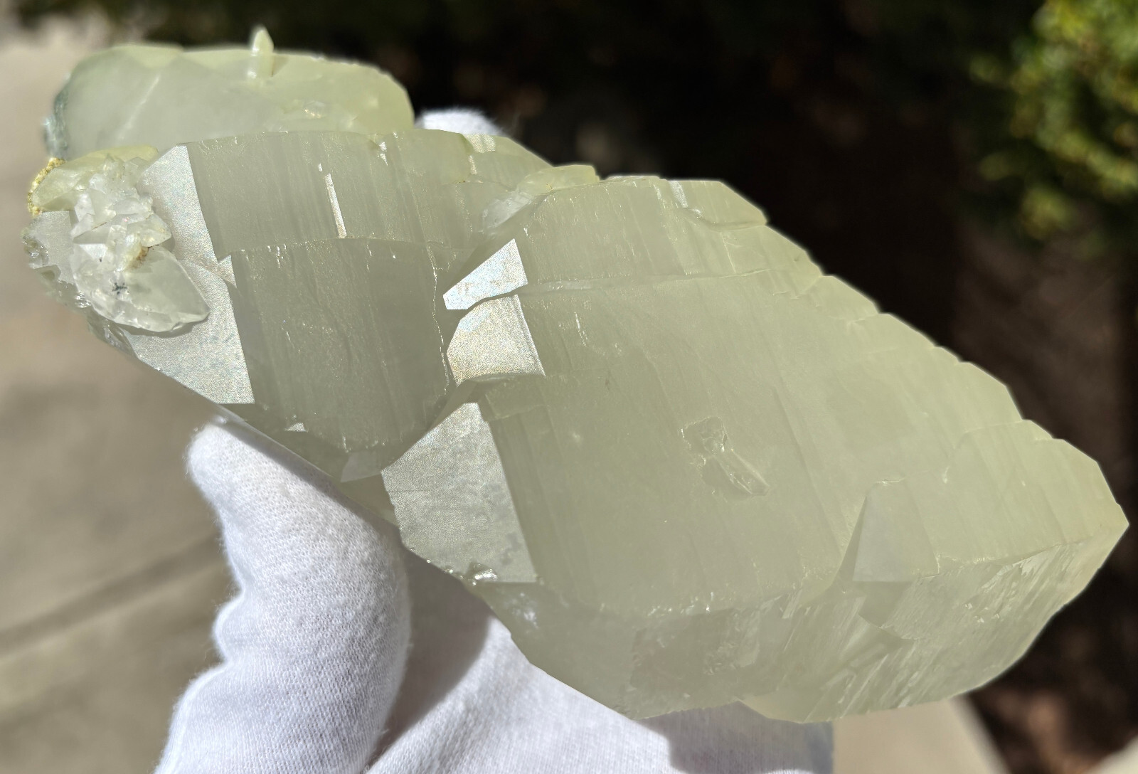 USA SALE SEE VIDEO 479g 1LB+ 6.1″ LARGE ELESTIAL EPIDOTE QUARTZ CRYSTAL SPECIMEN