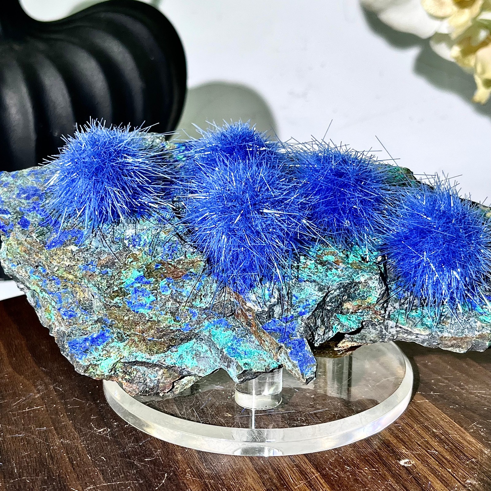 1.69LB Blue Natural Goethite Crystal Quartz Energy Ore Healing Mineral Specimen