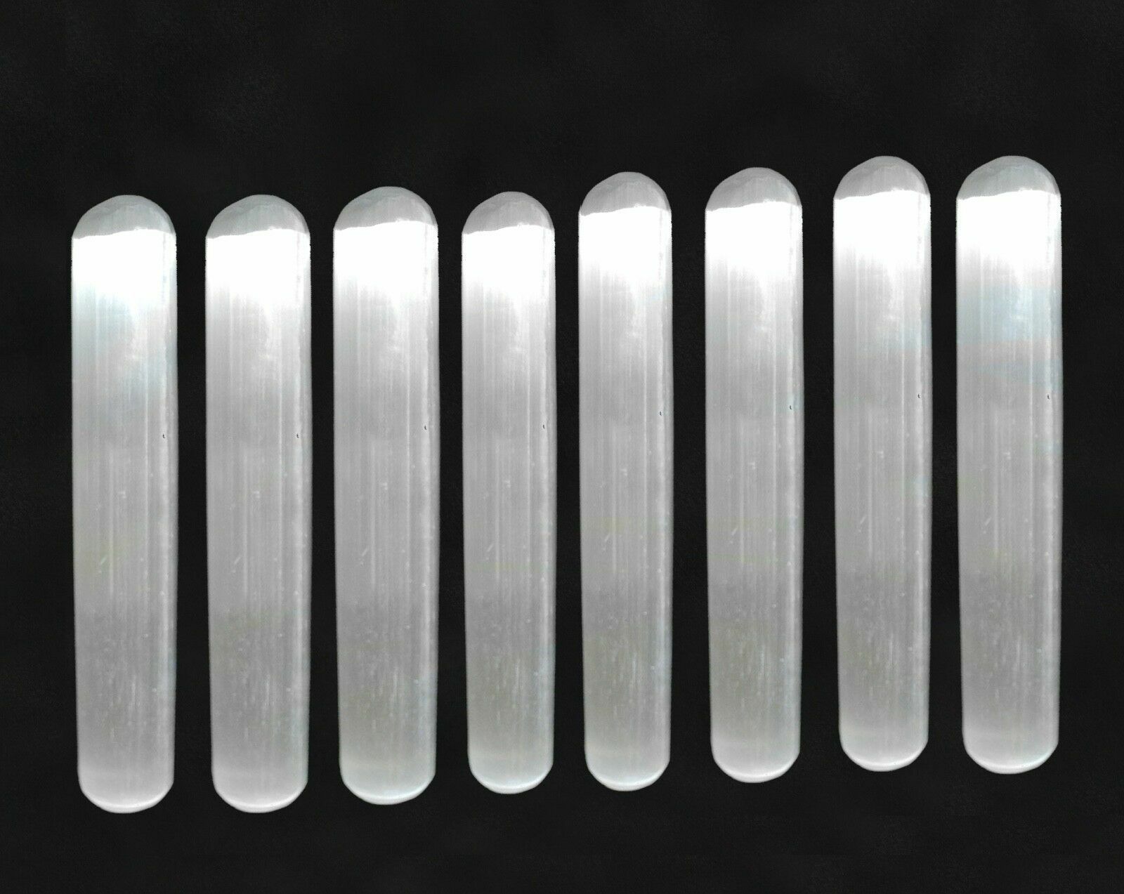 LOT Selenite Wands 18 Smooth Polished Crystal Massage Wand Healing Stick Log 7″