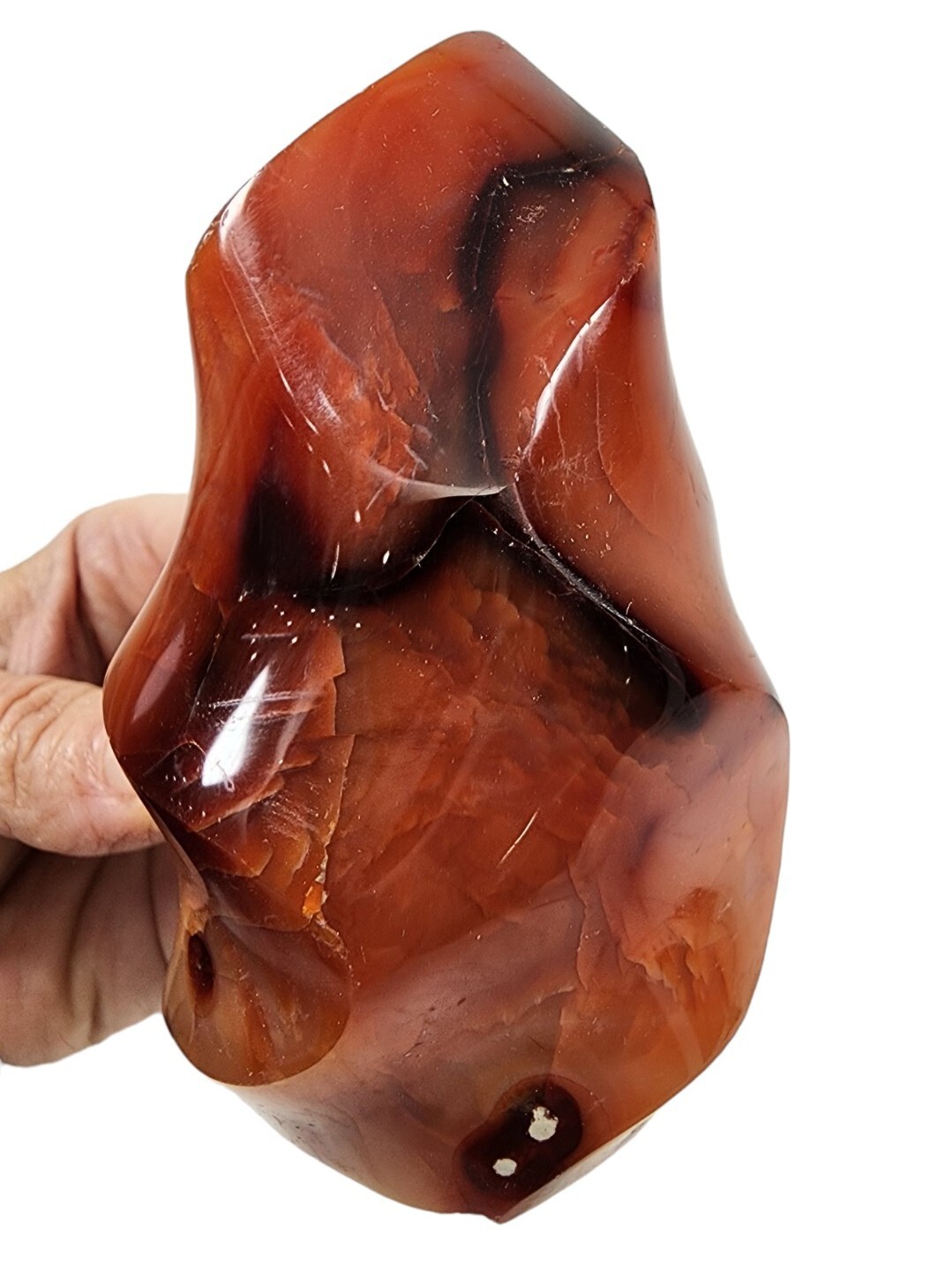 Carnelian Agate Polished Flame Stone Madagascar 320 grams.