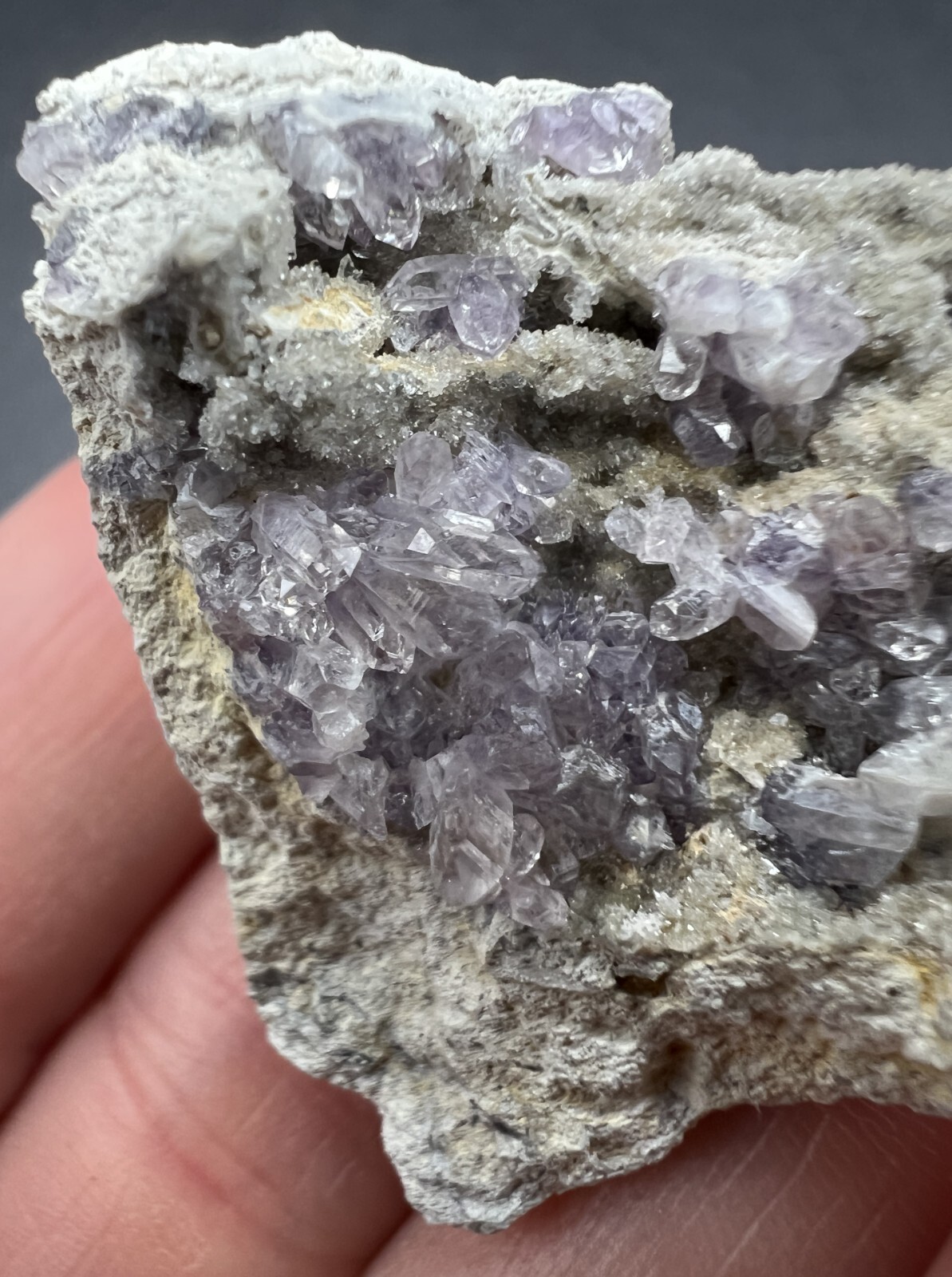 Lovely Amethyst Crystals with Quartz, Shamrock Mine, Churchill Co., Nevada