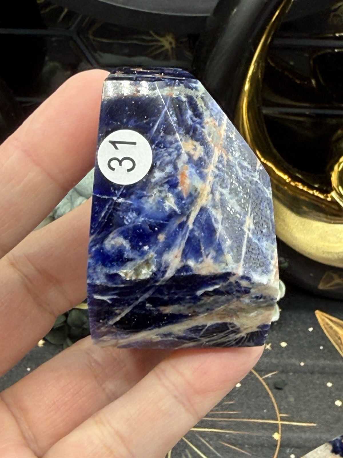 Natural Sodalite Freeform HQ Polish really nice! Free shipping