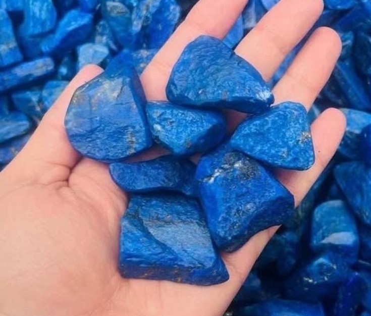 Lapis Lazuli Rough Stone Royal Blue 5 Pieces